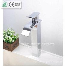 High Body Waterfall Solid Brass Basin Mixer Faucet (QH0517-1H)